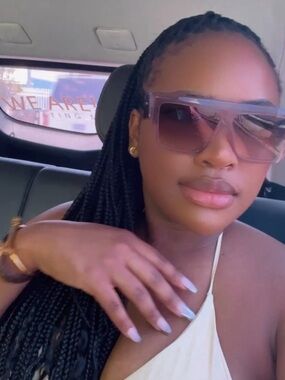 Celine Brown Oversized Square Sunglasses with White Case